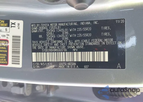 2021 Toyota Highlander Limited from USA, damaged, VIN 5TDDZRBH9MS069786